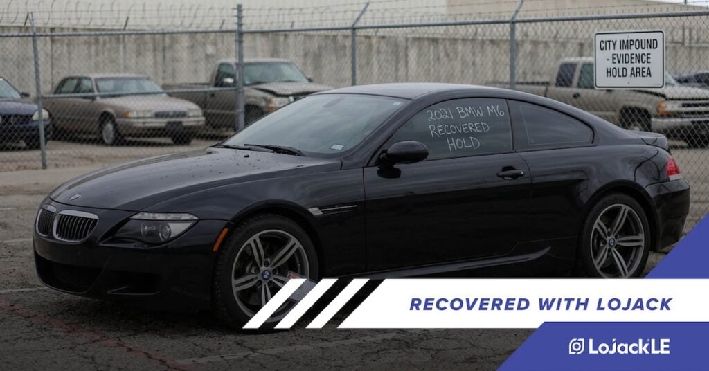 LoJack GPS Tracking System assists the New Jersey State Police Auto Theft Task Force and the New York City Police with the Recovery of a Stolen 2021 BMW M6