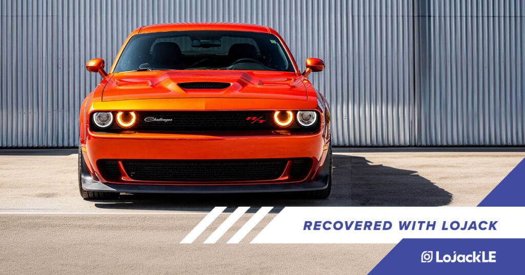 LoJack assists Fort Worth Police Department with the recovery of a Dodge Challenger